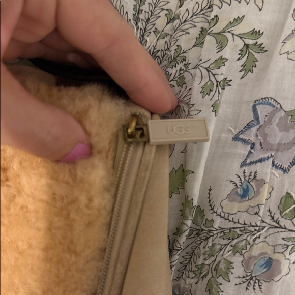 Vintage UGG Australia Fuzzy Beige Backpack with Brown Straps main image 2